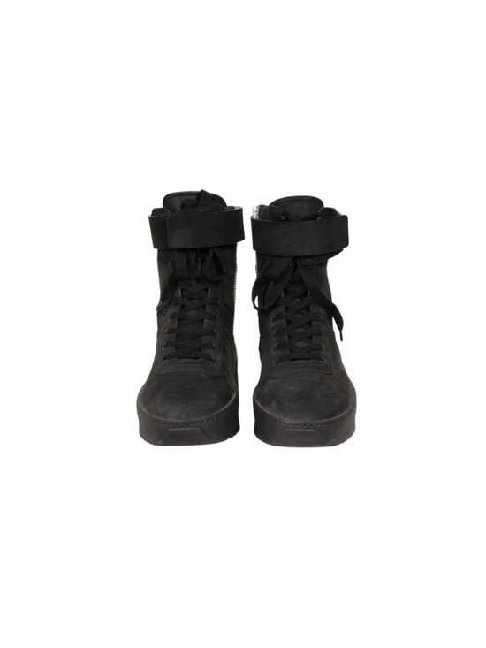Fear of God Military Sneaker Size IT 42 US 9 Triple Black Suede Nylon High Top main image 13